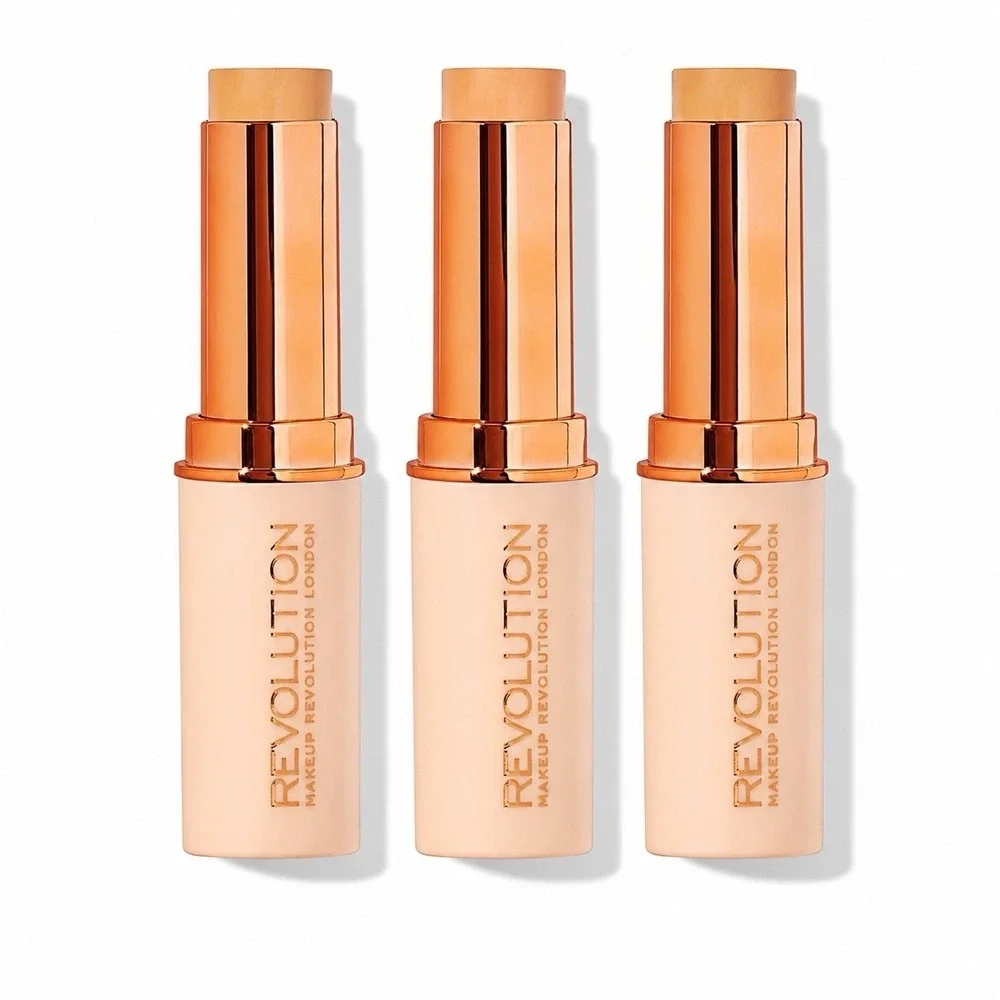 Pack‎ Of 3 Makeup Revolution Fast Base Stick Foundation F8 - NWOB